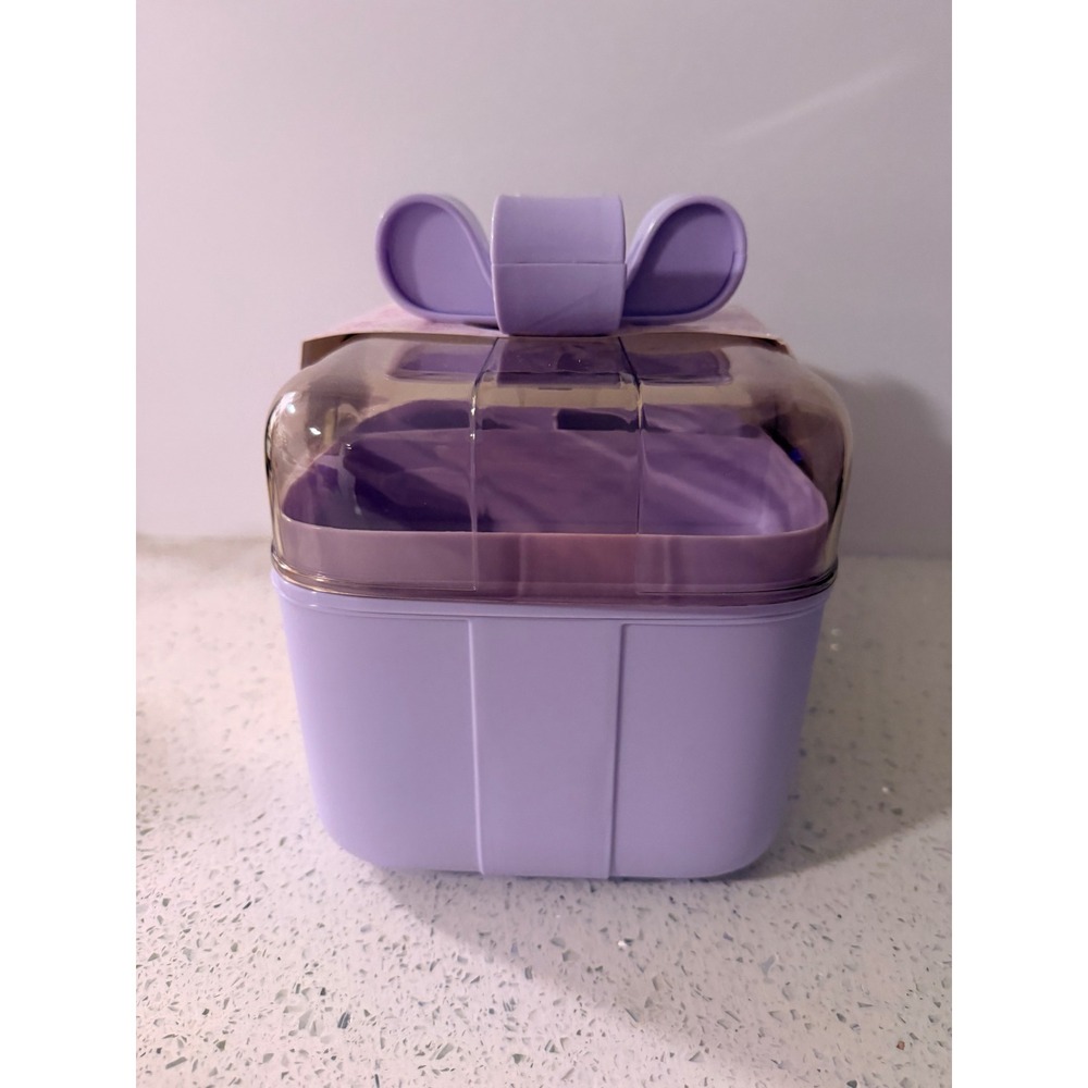Mystic Art Supplies Multilevel Storage Box Purple Bow Handle Removable Tray NEW - Picture 2 of 4